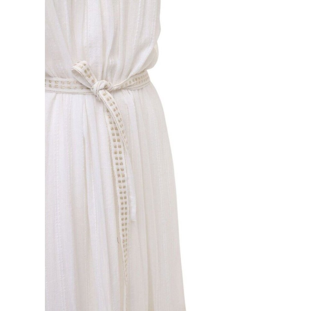 Lemlem Kelali Sun Dress White Maxi Semi Sheer Boho - Picture 9 of 11
